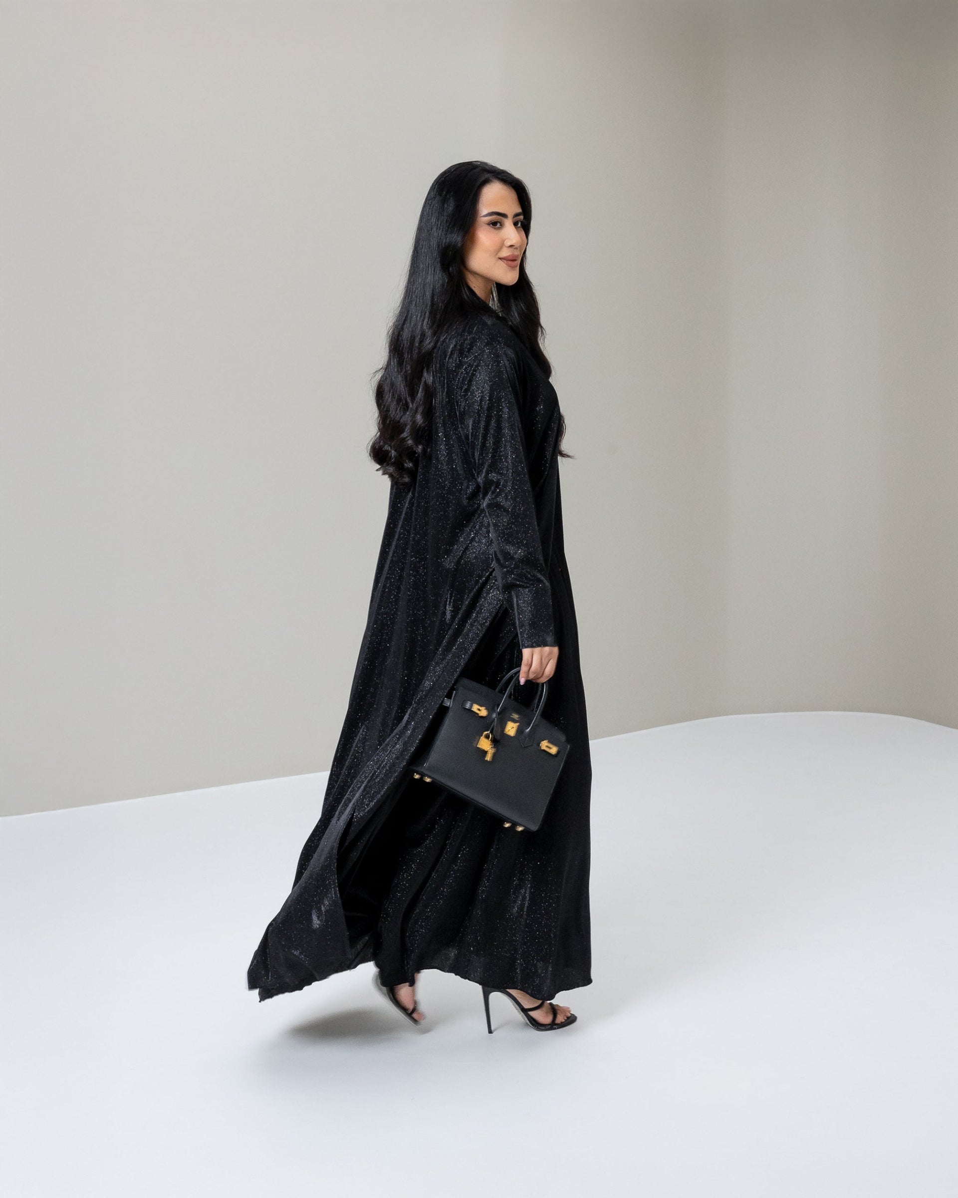 Samar Glitter Abaya & Dress set Samar Glitter Abaya & Dress set